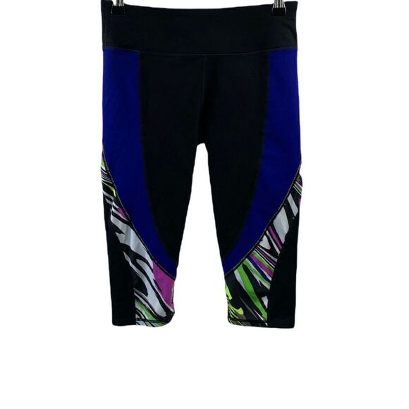 Fabletics Black Iris Navassa Crop Leggings Carnival Print Size XS - Picture 2 of 10